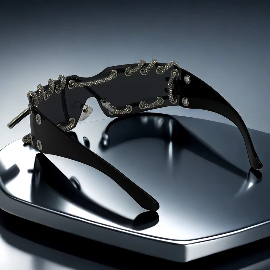 Punk MONIQUE ORENDA Sonnenbrille, randlos, Damen, schwarz, Kunststoff - Bild 5