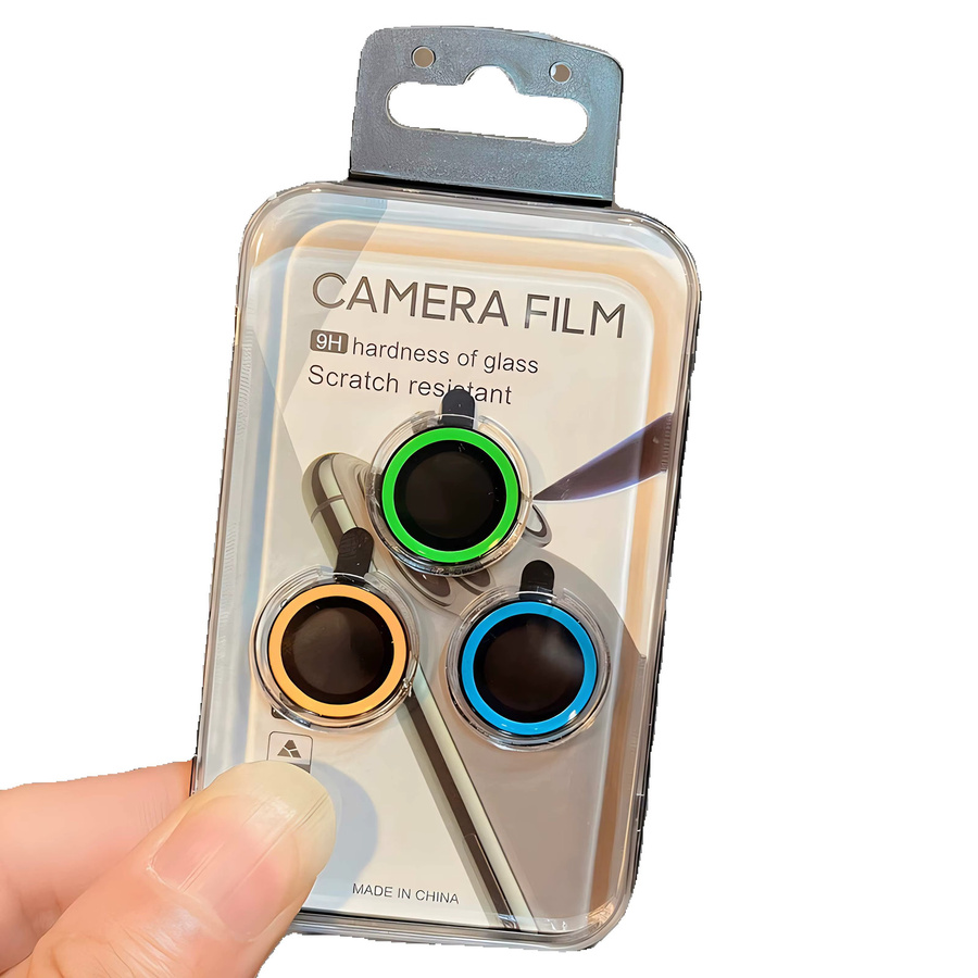 Nachtleuchtende Kamera-Schutzlinse aus gehärtetem Glas für Apple iPhone 15 Pro Max, iPhone 15 Pro, iPhone 14 Pro Max und iPhone 14 Pro in Multicolor - Bild 2