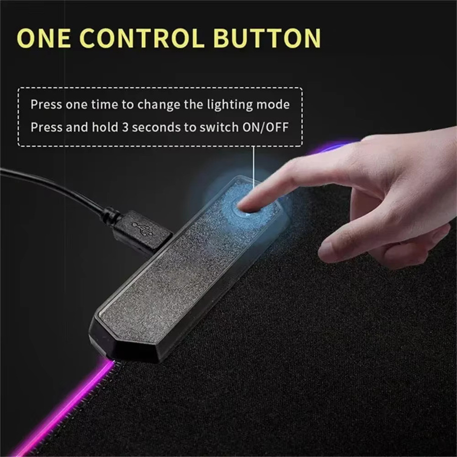 BuDuCoost Sword Art Online RGB LED Gaming Mousepad XXL Kirito Multicolor - Bild 2