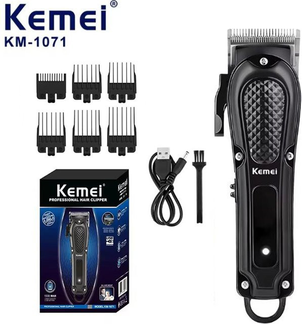 Kemei KM-1071 Elektrischer Haarschneider, Schwarz, Herren - Bild 1