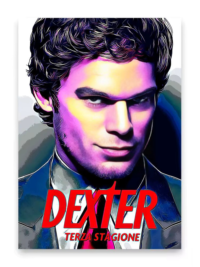 American Classic D-Dexter Poster Wandkunst aus PVC in Schwarz und Multicolour, rechteckig, Breite: 20 cm, Höhe: 15 cm - Bild 4