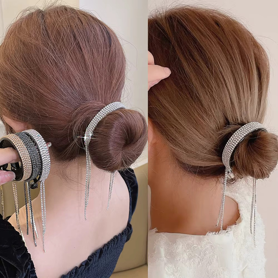 FORWOT Haar Clips, Strass Quaste, Damen - Bild 2