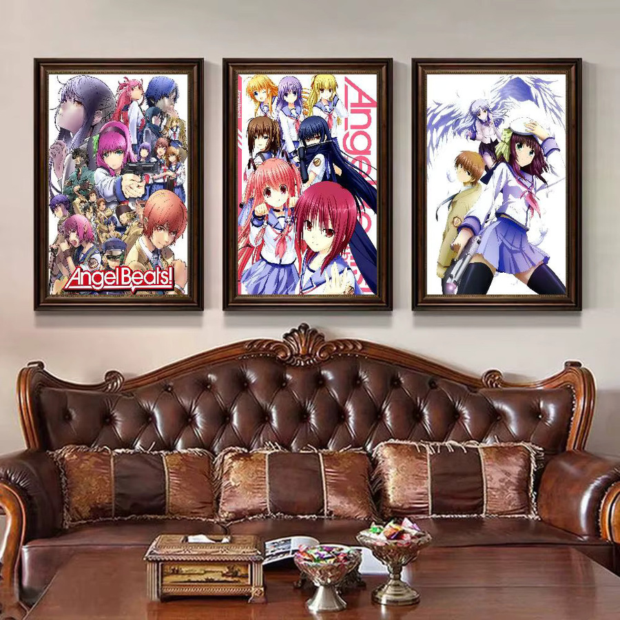 Retro A-Angel Beats Film Aufkleber aus Kraftpapier in Multicolor für dein Zimmer oder Café - Bild 2