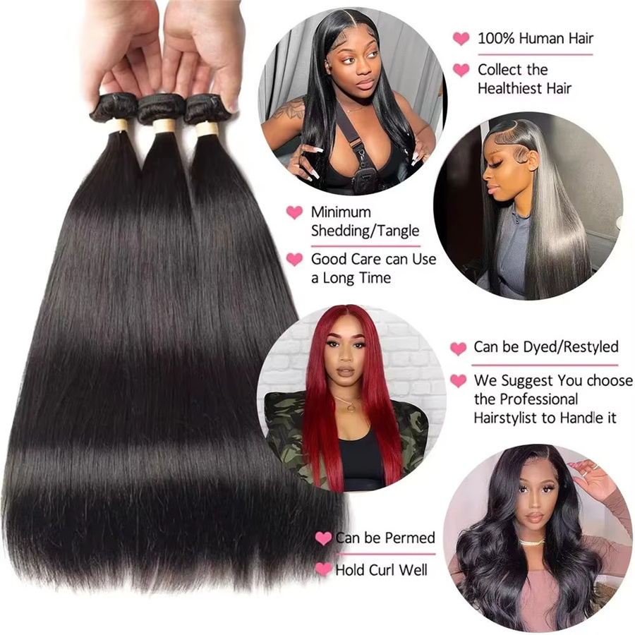Lucasar Echthaar-Extensions, gerade, Naturschwarz, Damen - Bild 5