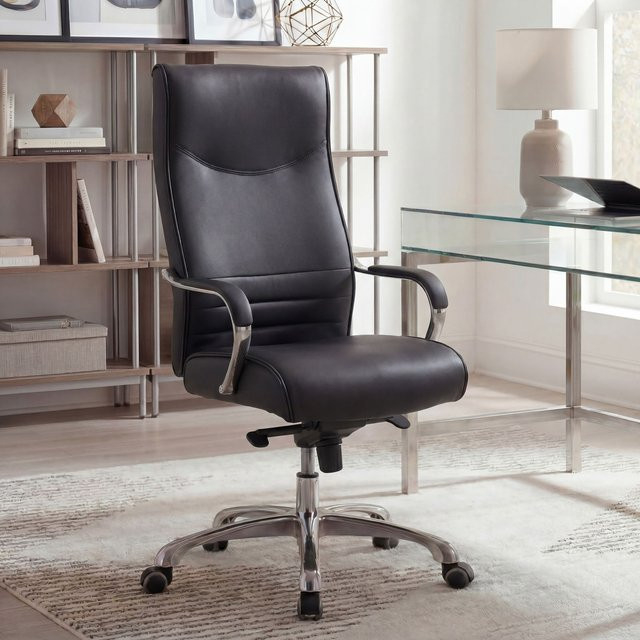 FineBuy BIGBOSS Chefsessel in Schwarz aus Kunstleder, ergonomischer Bürostuhl mit Armlehnen und Kopfstütze, belastbar bis 150 kg - Bild 1
