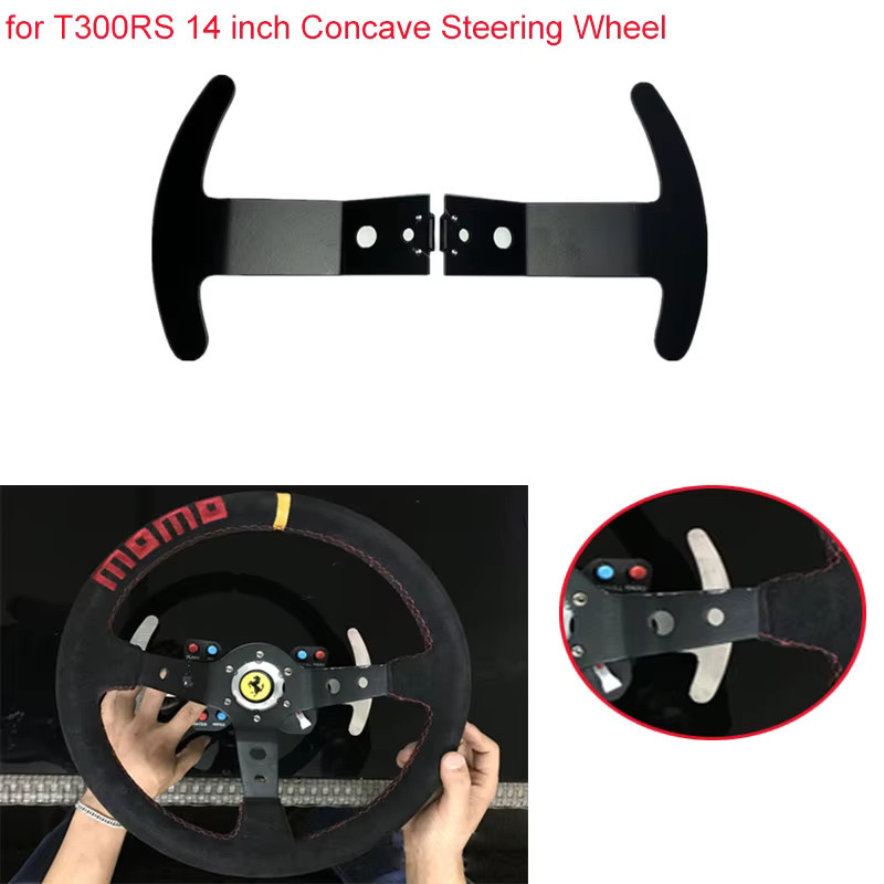 Thrustmaster Paddelschieber in Schwarz für T300RS T300 Lenkräder mit 14 Zoll konkaven Lenkradteilen zur Modifikation - Bild 4