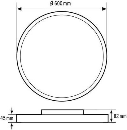 ESYLUX EO10850653 LED-Deckenleuchte in Weiß, dimmbar via DALI, runde Aufputzleuchte aus Aluminium und Polycarbonat - Bild 1