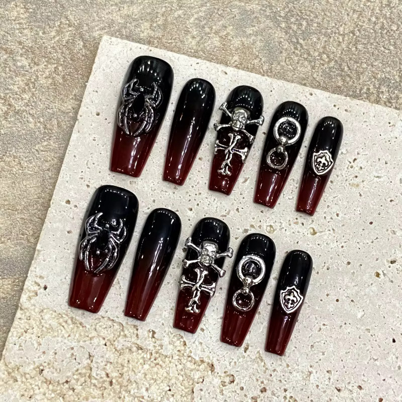 Arte Clavo Press on Nails, Schwarz, Glänzend, 10 Stück - Bild 1