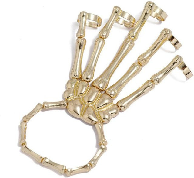 Armband Skelett-Geist-Klauen, Kupferlegierung, Gold, Unisex - Bild 1