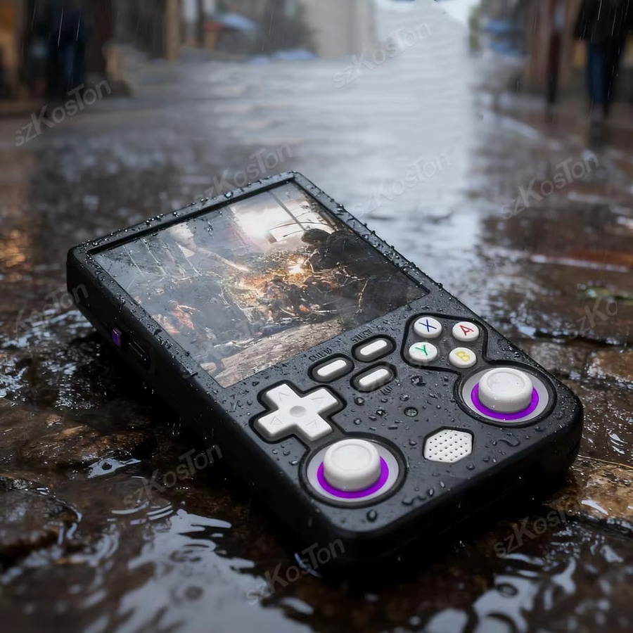 SZKOSTON Silikon-Schutzhülle für R36 Ultra Retro Handheld-Spielekonsole in Schwarz - Bild 3