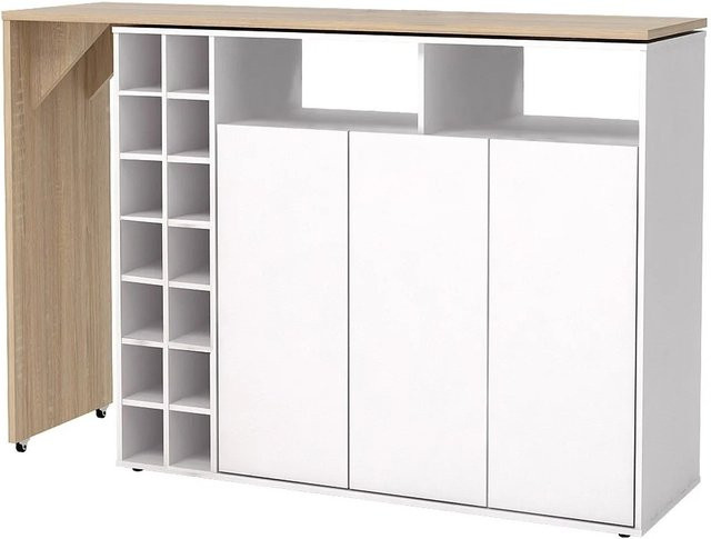 Vinalo Bar in Weiß mit Naturfarben, B/H: 140 x 213,4 cm - Bild 1