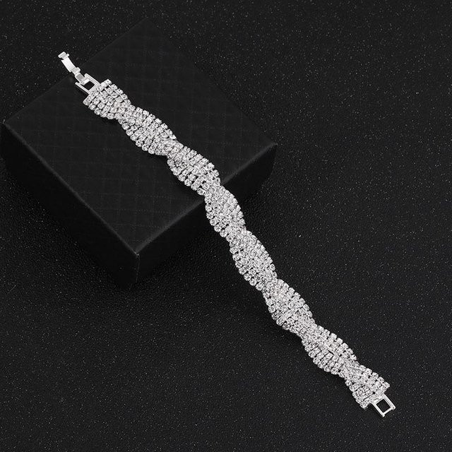 Armband Allbestart, Strass, Wellenarmband, silber, Damen - Bild 1