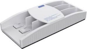 Maul Tafelwischer MAULpack in Weiß mit magnetischem Aufbewahrungsfach für 3 Whiteboardmarker (Ø 15 mm) aus Filz und Kunststoff - Bild 1