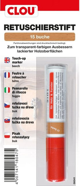 Clou Retuschier-Stift Buche in Transparent und Braun - Bild 1