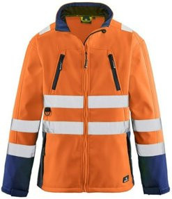 3M 4 Protect Pittsburgh Softshell Jacke leuchtorange/navy Gr. XL nach EN ISO 20471 - Bild 1