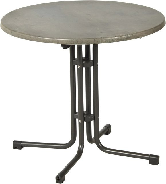 Acamp Klapptisch piazza Rund Anthrazit-Cemento Durchmesser: 80 cm - Bild 1