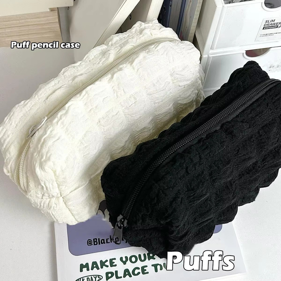 Kawaii Puffs Federmäppchen in Weiß als niedliches Stiftetui für Mädchen und Studenten - Bild 2