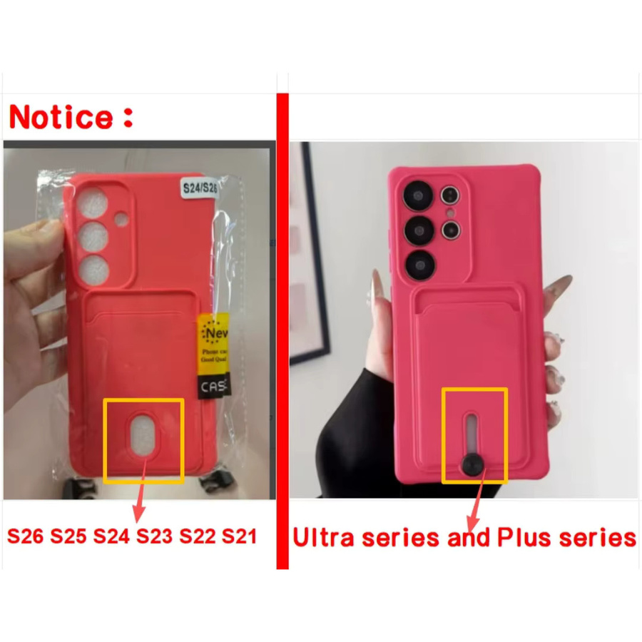 Luxus Silikon Handyhülle mit Kartenhalter für Samsung Galaxy S26 S25 S24 S23 S22 S21 Ultra Plus in Schwarz mit Anti-Drop Schutz - Bild 3