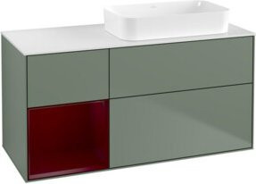 V&B Waschtischunterschrank Finion mit Wandbeleuchtung, Farbe: Matt Lacquer, B/T/H: 120 x 60 x 60 cm - Bild 1