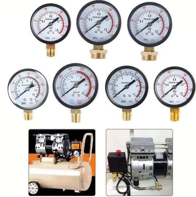 HpLive Pool Filter Wasser Manometer Y60 mit Messbereich 0-1,6 MPa und 0-230 PSI für Luftkompressoren und Luftpumpen - Bild 1