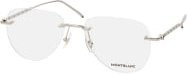 Montblanc MB 0312O Korrektionsbrille, Aviator, randlos, Metall, silver, Herren - Bild 1