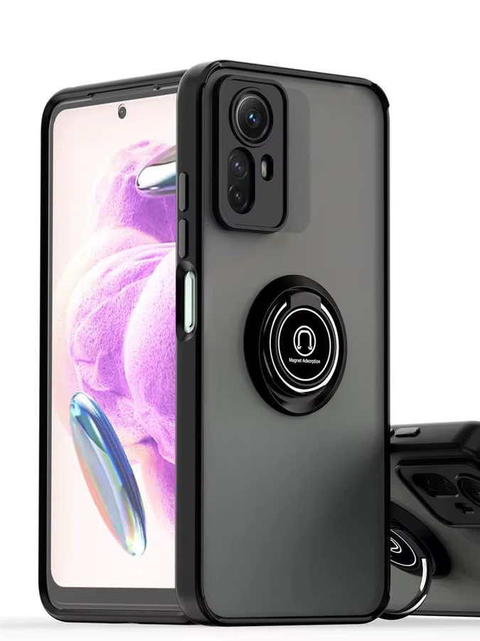 Stoßfeste magnetische Hülle mit Ringhalter für Xiaomi Redmi Note 14 13 12S 12 11 Pro 10 8 9S 9 10C in Grün - Bild 6