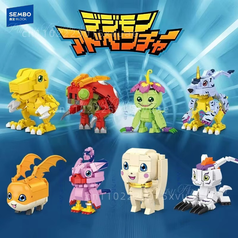 SEMBO Digimon Mini Bricks Bausteine Set mit Agumon, Gabumon und Palmon in Mehrfarbig - Bild 3