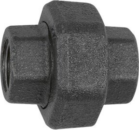 Riegler Verschraubung 330 flachdichtend Rp 1 in Stahl grau und schwarz - Bild 1