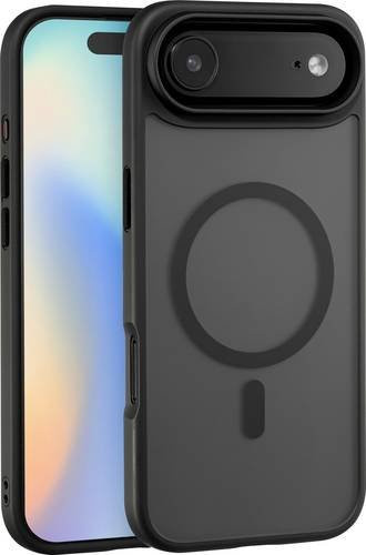 Renkforce Backcover für Apple iPhone Air in Schwarz und Transparent, MagSafe kompatibel für induktives Laden - Bild 1