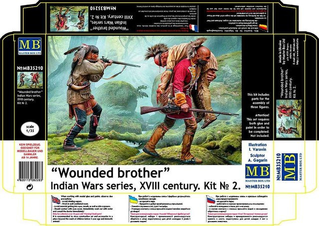 Master Box Wounded Brother, Indian Wars series, Kit No. 2, ab 14 Jahren - Bild 1