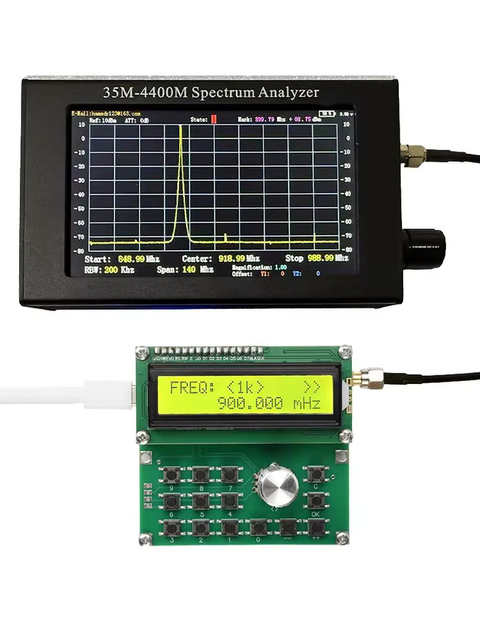 Gaqqee HF-Signalgenerator ADF4351 mit Typ-C-Schnittstelle, 35MHz-4400MHz, Grün - Bild 1