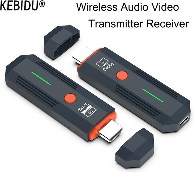 kebidumei Wireless Video Sender und Empfänger Kit 5G 1080P Full HD WiFi Extender in Schwarz für PC, Kamera, Laptop zu Monitor und TV - Bild 1