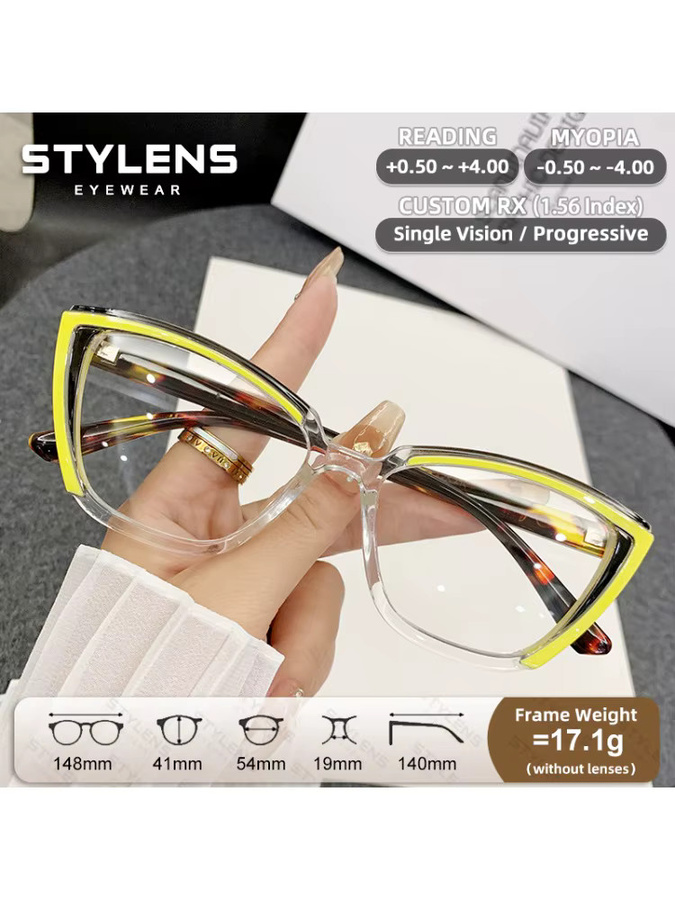 STYLENS Cat-Eye Lesebrille, Kunststoff, Multicolor, Damen, Vollrand - Bild 2
