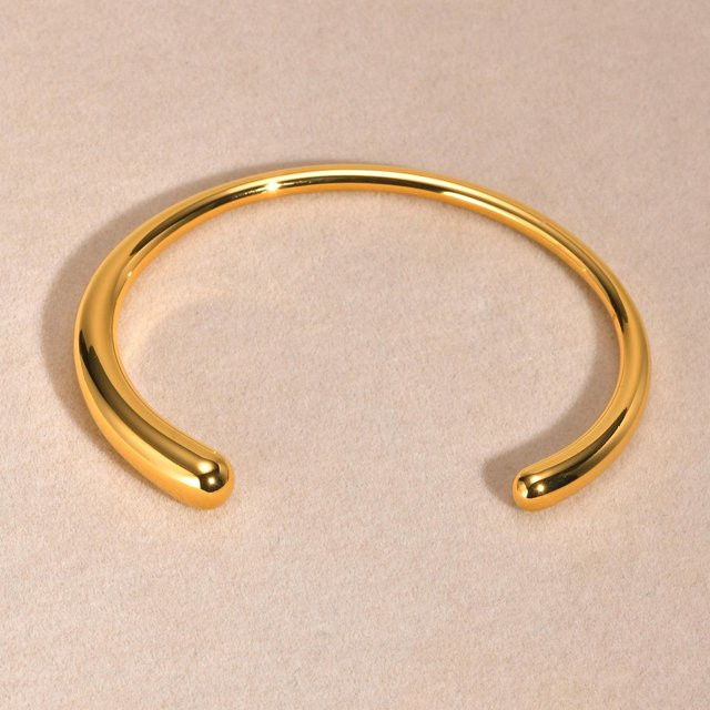 Vnox Manschettenarmbänder, Edelstahl, Gold, Damen - Bild 1