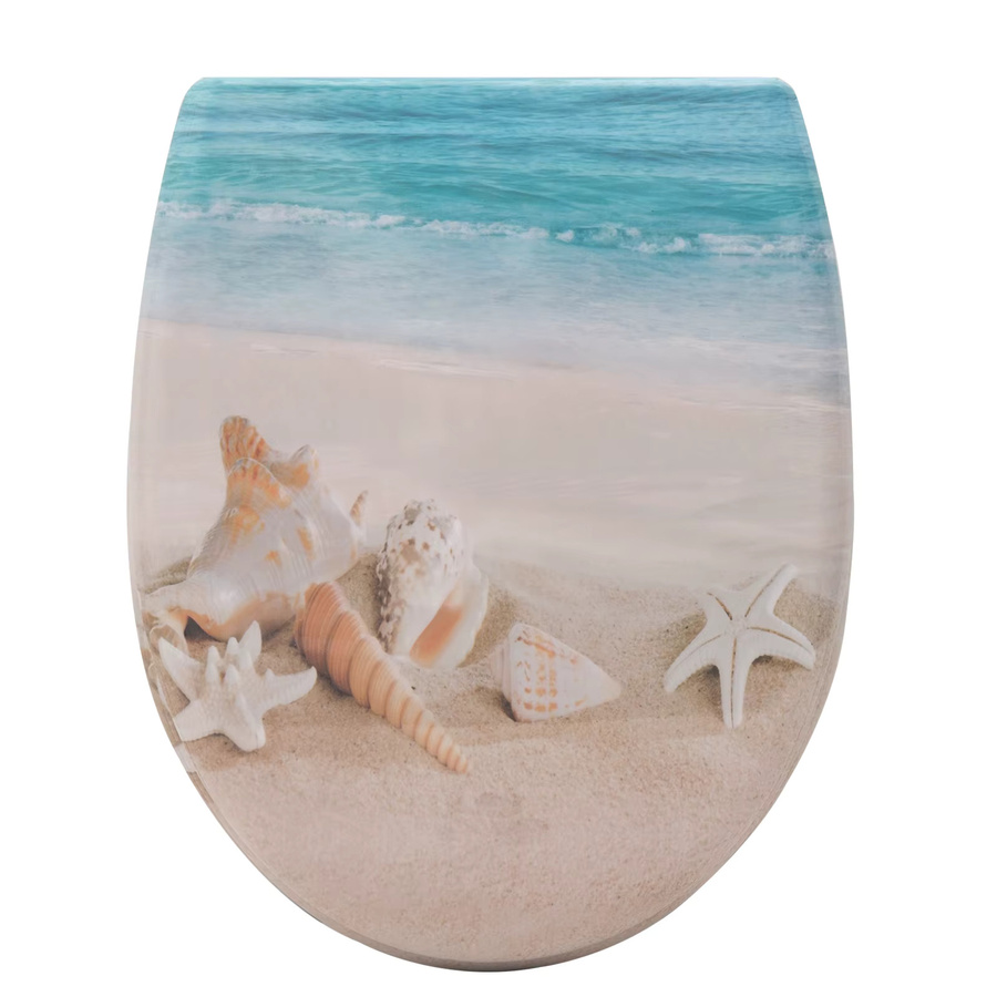 WOLTU Ovaler Toilettendeckel aus Duroplast in Grün mit Soft-Close und Schnellverschlussfunktion, B/T: 42,5 x 37,0 cm - Bild 1
