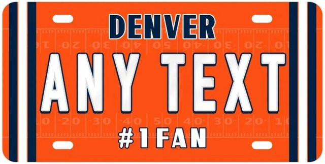 Hello Young Denver Broncos Dekorationsschild aus Metall in Weiß und Orange - Bild 1