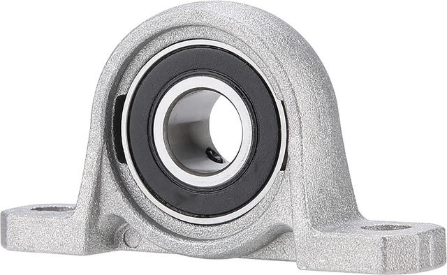 TOMTOP JMS Stehlager KP001 mit Flanschbohrung und automatischer Selbsteinstellung in Silber, 12mm - Bild 1