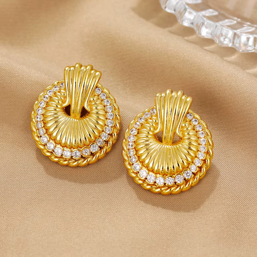 amofa Ohrring, Gold, Zirkonia, Vintage - Bild 4