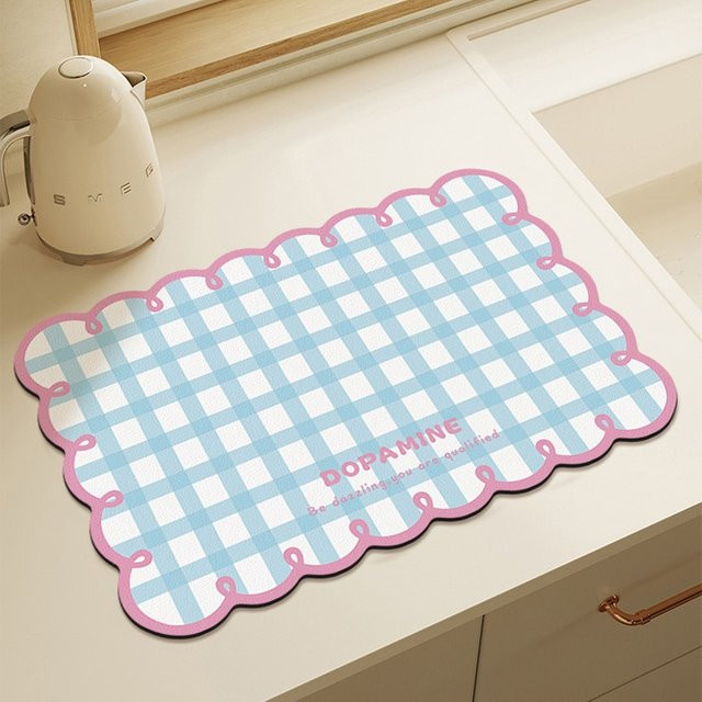 VIKAMA Badezimmerteppich aus PVC, schnelltrocknend und rutschfest, Multicolour, B/T: 60 x 40 cm - Bild 1