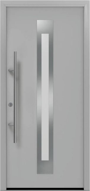 EcoStar Haustür Isopro Secur IPS 770S mit Glaseinsatz, Weißaluminium, B: 110 cm, H: 210 cm, DIN Links, RC2 Sicherheitseinstufung - Bild 1