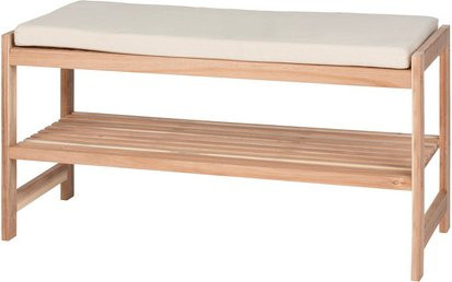 WENKO Schuhbank Acina in Braun und Beige mit Stoffbezug, B/H/T: 90 x 45 x 34 cm - Bild 1