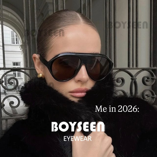 BOYSEEN Piloten-Sonnenbrille, Vollrand, Kunststoff, Unisex, braun, schwarz - Bild 1