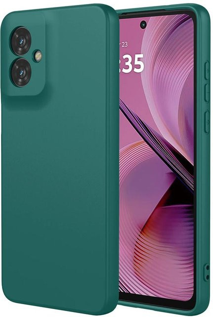 Fishion Flüssigsilikon Handyhülle für Motorola Moto G04 G13 G14 G24 G32 G34 G54 G84 G85 G35 5G, stoßfeste weiche Schutzhülle in Grün - Bild 1