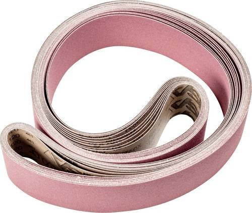 PFERD Keramikkorn Schleifband CO 120 für Bandschleifer, 10 Stück, Farbe: Pink, B: 75 mm, L: 2500 mm - Bild 1