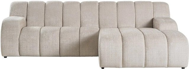 Vente-unique Sofa Beladon in Beige mit gestepptem Effekt und Chenillegewebe, Breite: 272 cm - Bild 1