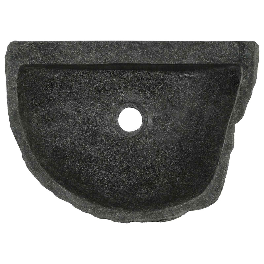 vidaXL Waschbecken in Grau Flussstein, B/T/H: 45 x 35 x 15 cm - Bild 4