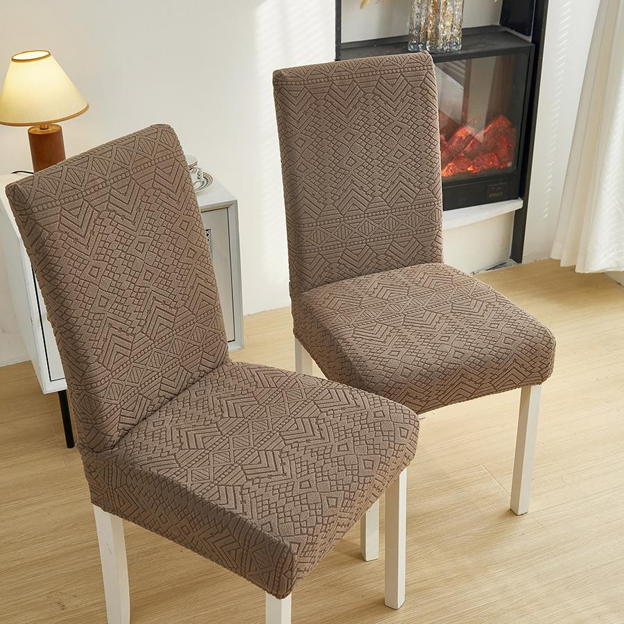 Jacquard Stuhlbezug von Yiran Bag, elastischer Ganzkörper-Schutz für Esszimmerstühle, rutschfest und waschbar - Bild 2