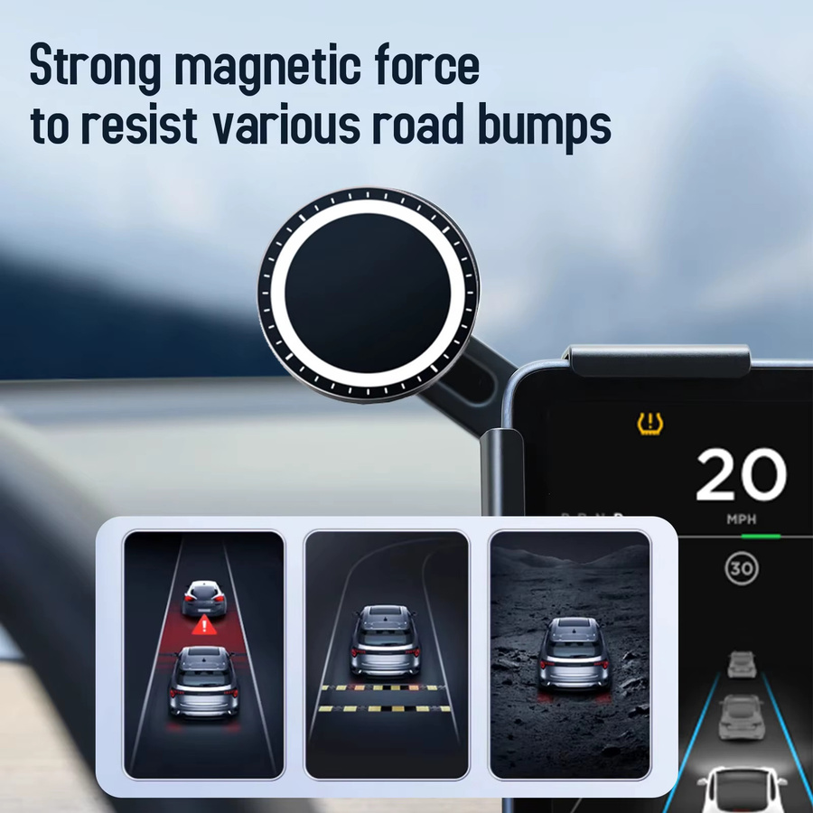 TEEQ Magnetische Auto Telefonhalterung für Tesla Modell 3 und Modell Y (2016-2025) in Schwarz - Bild 2