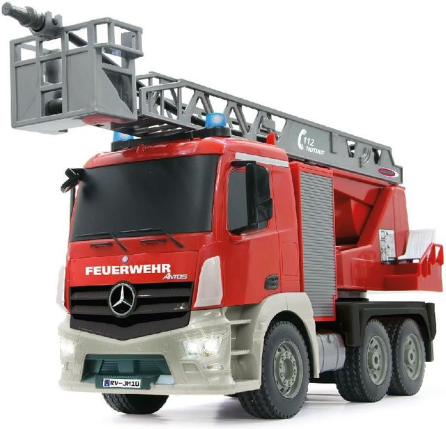 JAMARA Feuerwehr Drehleiter Mercedes-Benz Antos 1:20 rot ab 6 Jahren - Bild 1
