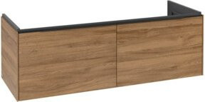 Villeroy & Boch Waschtischunterschrank Subway 3.0 in Braun, Wandmontage mit LED-Beleuchtung und Schubladen, B/T/H: 127,2 x 42,9 x 47,8 cm - Bild 1